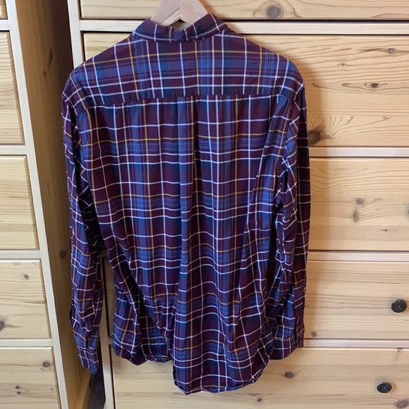 Dunmore Modern Fit Blue and Red Button Down Size 16.5 - Picture 5 of 5